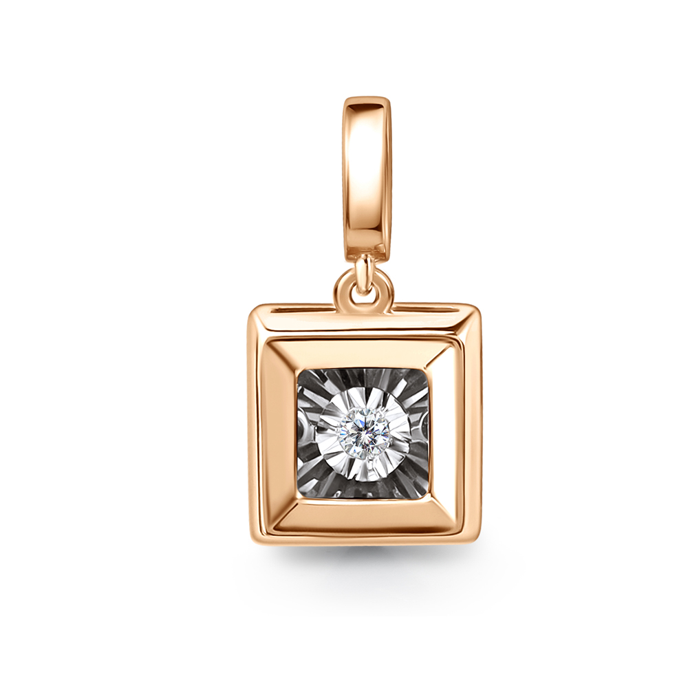 Ювелирное изделие - Подвеска из красного золота с бриллиантами в магазине Best-Gold 151349