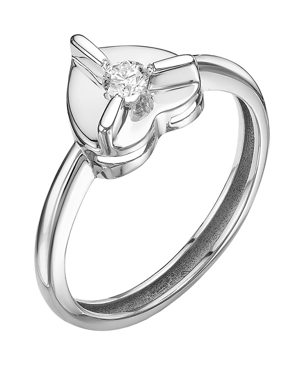 Ювелирное изделие - Кольцо из белого золота с бриллиантами в магазине Best-Gold 141047