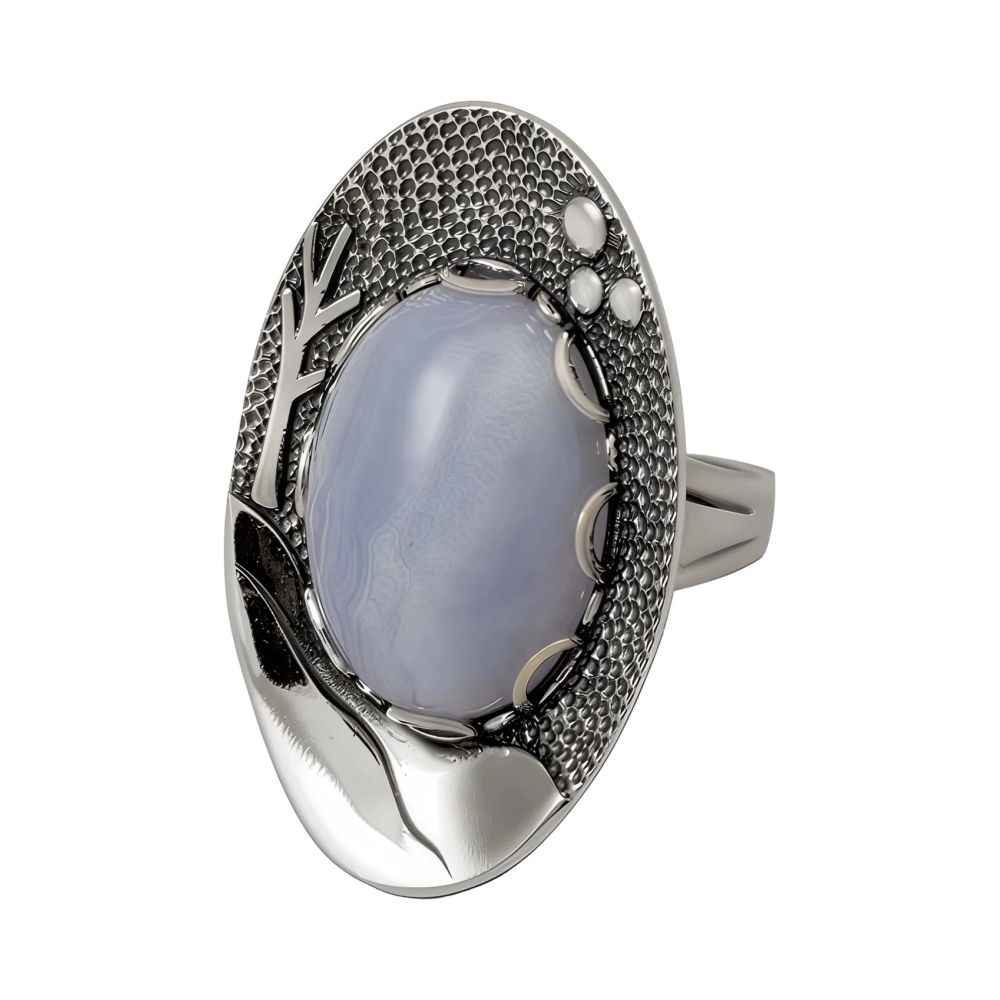 Кольцо из серебра с чароитом Ювелирное изделие - Кольцо из серебра с чароитом в магазине Best-Gold 153120