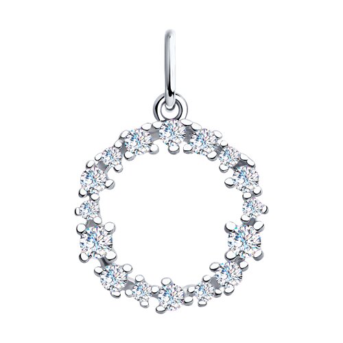 Ювелирное изделие - Подвеска из серебра с фианитом в магазине Best-Gold 141264