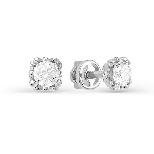 Серьги из серебра с фианитами Ювелирное изделие - Серьги из серебра с фианитами в магазине Best-Gold 133251