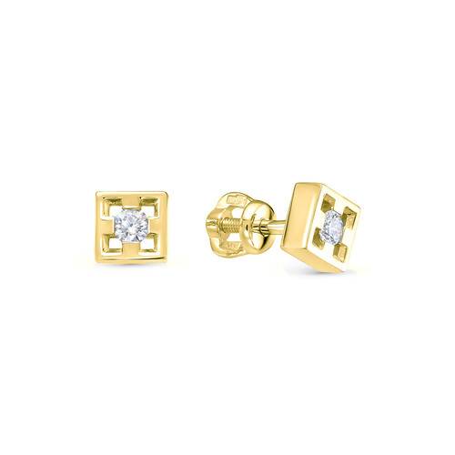 Ювелирное изделие - Серьги из жёлтого золота с бриллиантами в магазине Best-Gold 024371
