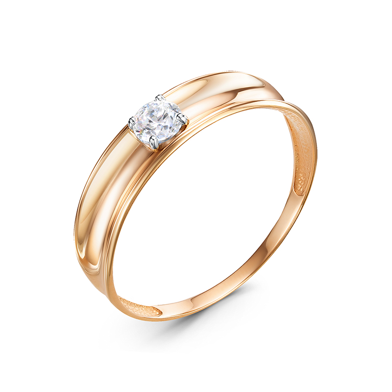 Кольцо из красного золота с фианитами Ювелирное изделие - Кольцо из красного золота с фианитами в магазине Best-Gold 142499