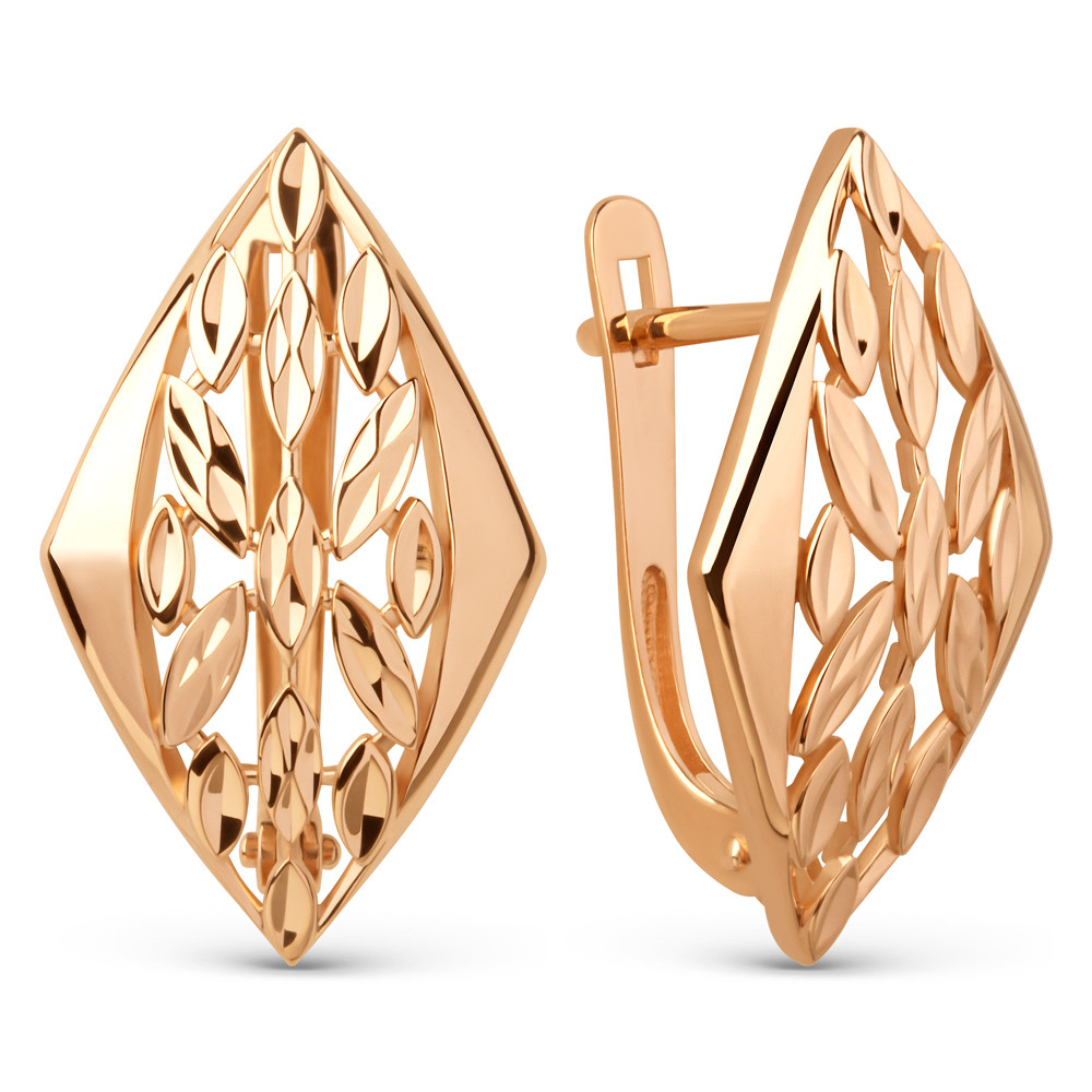 Серьги из красного золота Ювелирное изделие - Серьги из красного золота в магазине Best-Gold 107191