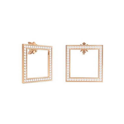 Серьги из красного золота с фианитами Ювелирное изделие - Серьги из красного золота с фианитами в магазине Best-Gold 035704