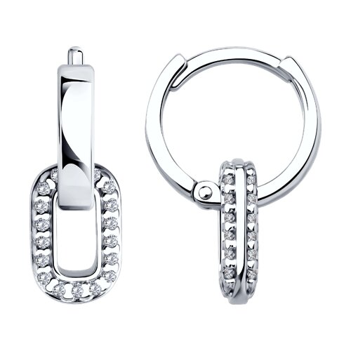 Серьги из серебра с фианитами Ювелирное изделие - Серьги из серебра с фианитами в магазине Best-Gold 140723