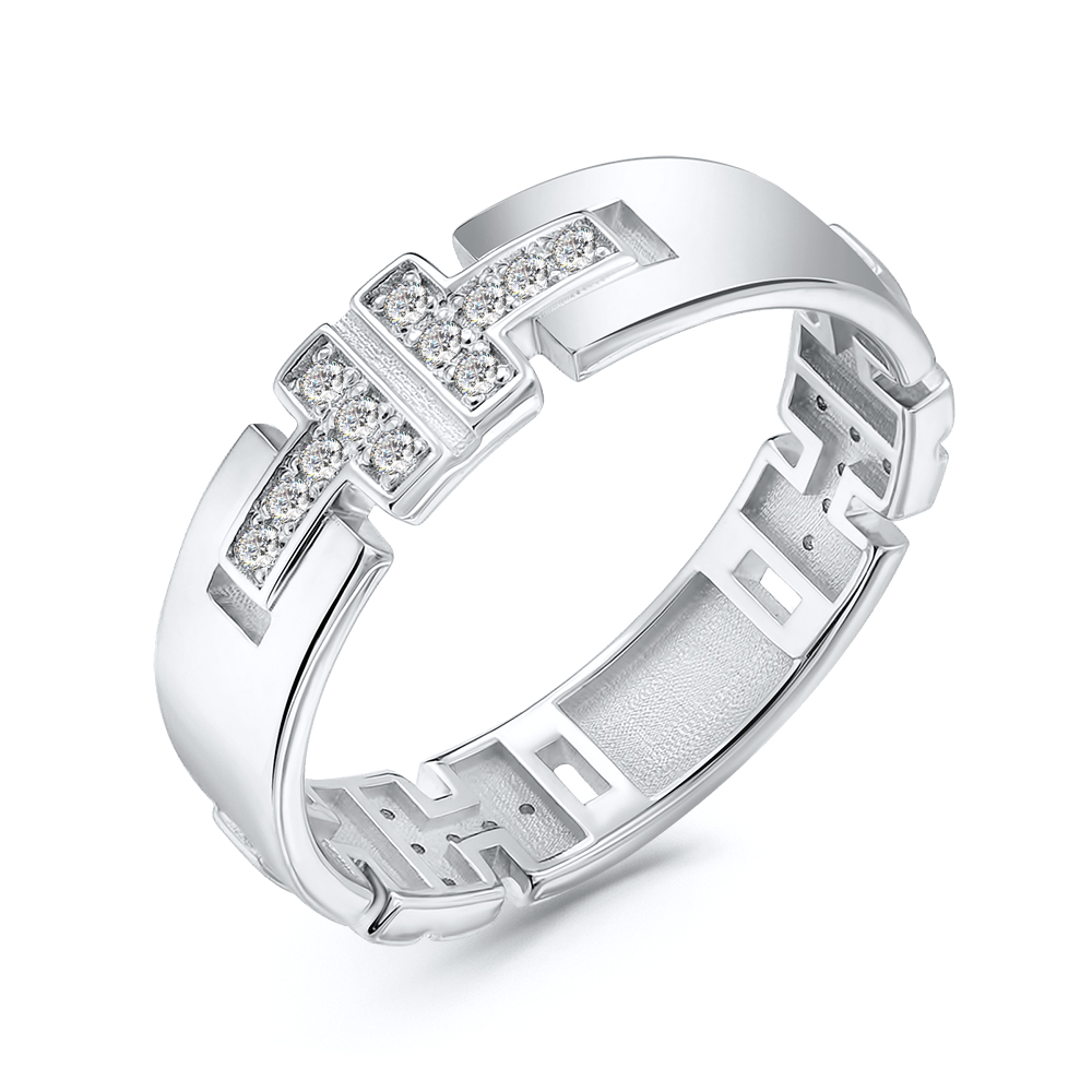 Ювелирное изделие - Кольцо из серебра с фианитами в магазине Best-Gold 045737