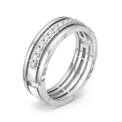 Обручальное кольцо из белого золота с бриллиантами Ювелирное изделие - Обручальное кольцо из белого золота с бриллиантами в магазине Best-Gold 071037