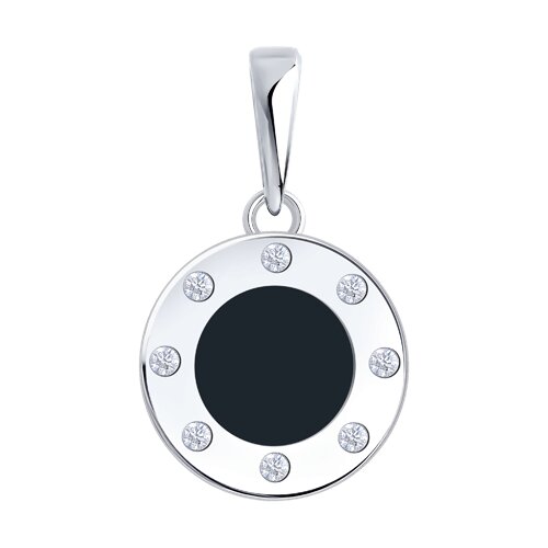 Ювелирное изделие - Подвеска из серебра с фианитами и эмалью в магазине Best-Gold 152862