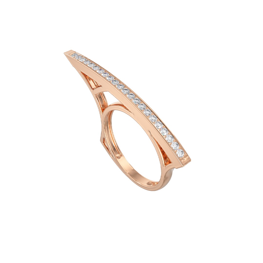 Кольцо из красного золота с фианитами Ювелирное изделие - Кольцо из красного золота с фианитами в магазине Best-Gold 112074