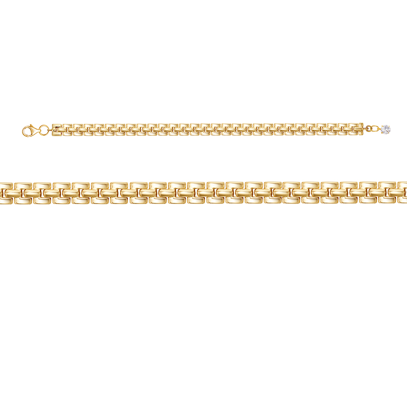 Ювелирное изделие - Браслет из желтого золота с фианитом в магазине Best-Gold 132745