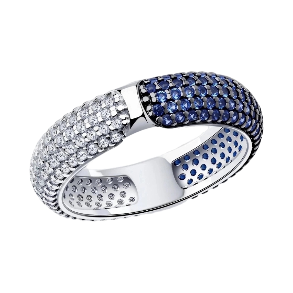 Ювелирное изделие - Кольцо из серебра с фианитами в магазине Best-Gold 152769