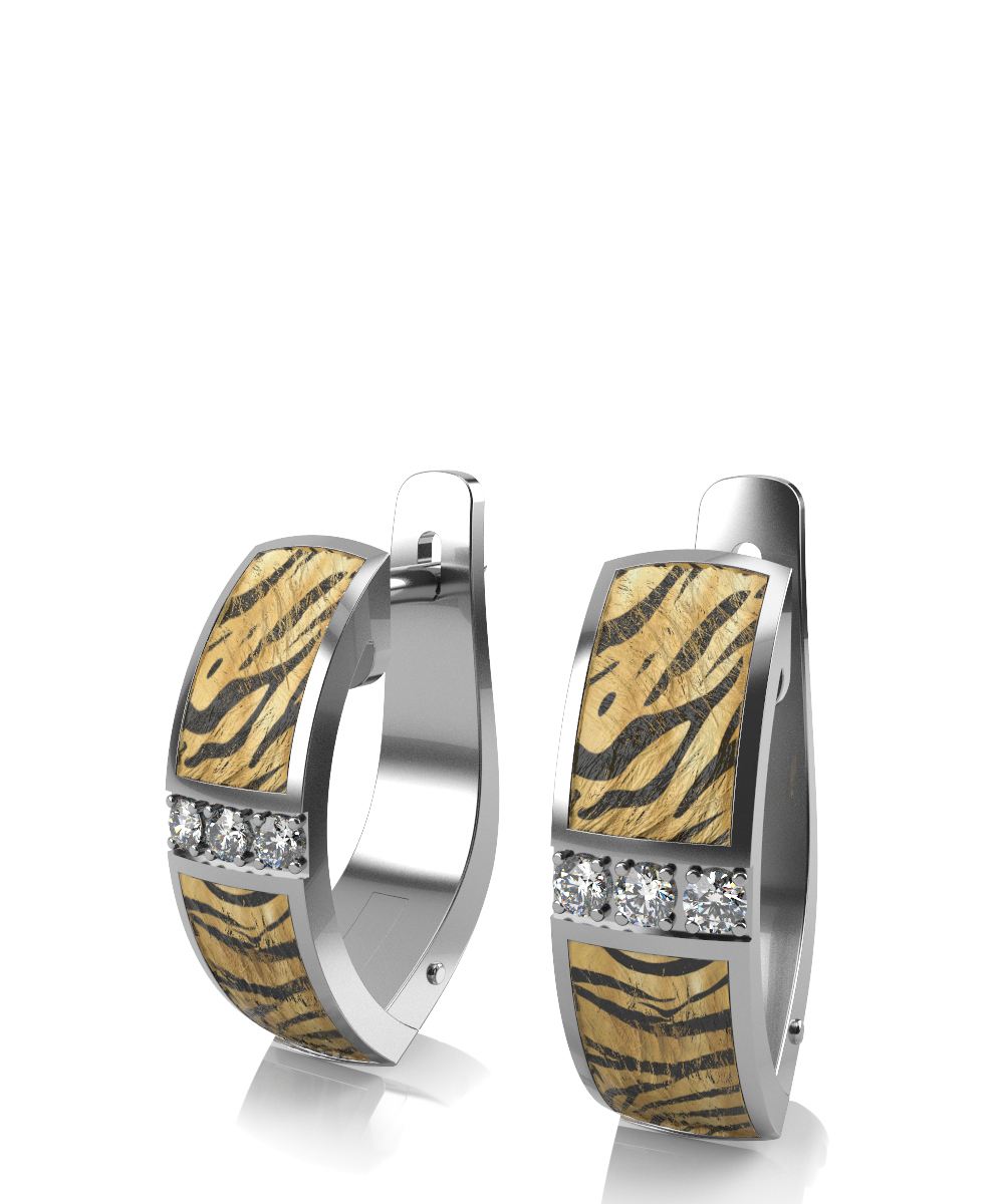 Ювелирное изделие - Серьги в серебре с фианитом в магазине Best-Gold 134605