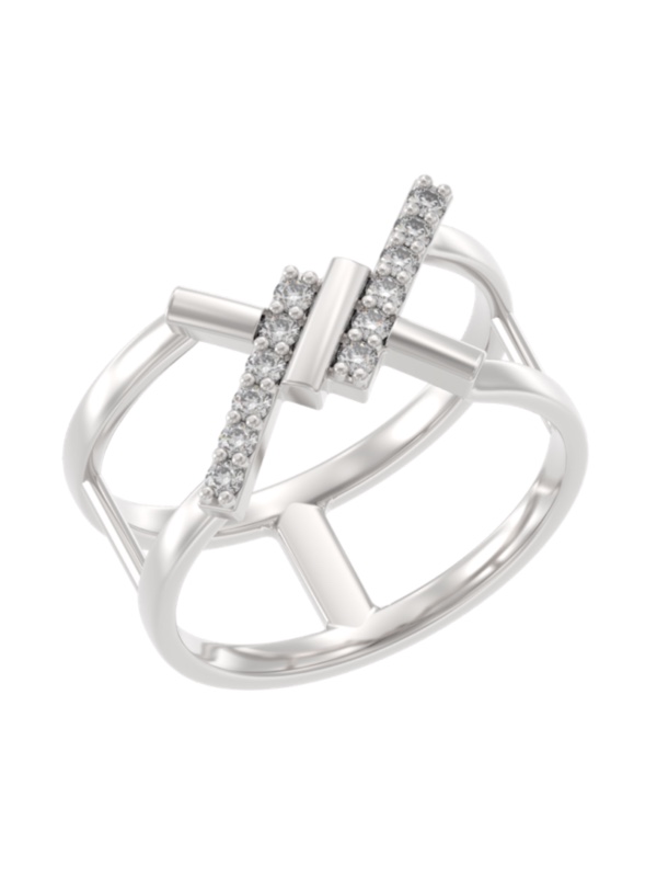 Кольцо из серебра с фианитами Ювелирное изделие - Кольцо из серебра с фианитами в магазине Best-Gold 146455