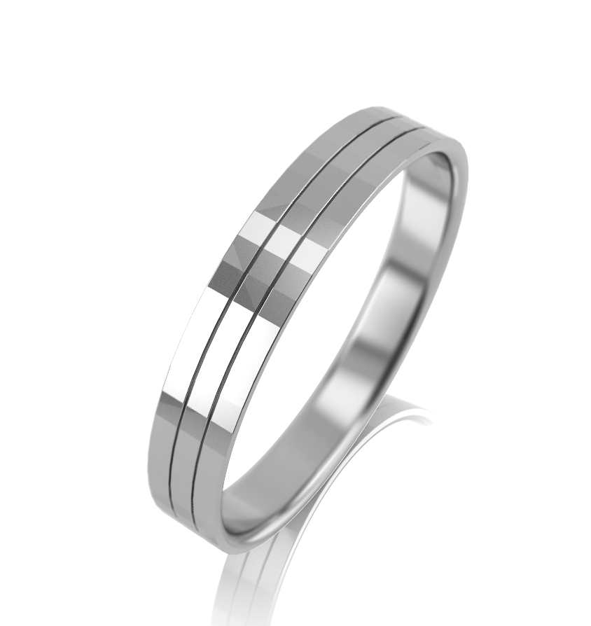 Обручальное кольцо из белого золота Ювелирное изделие - Обручальное кольцо из белого золота в магазине Best-Gold 034229