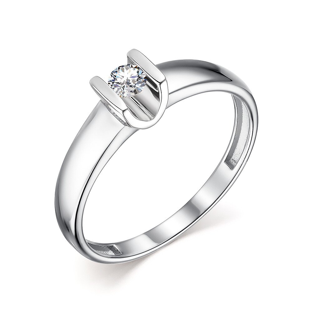 Кольцо помолвочное из белого золота с бриллиантом Ювелирное изделие - Кольцо помолвочное из белого золота с бриллиантом в магазине Best-Gold 033030