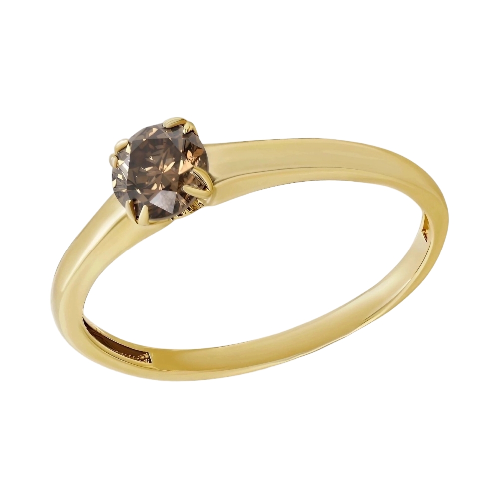 Кольцо из жёлтого золота с бриллиантами Ювелирное изделие - Кольцо из жёлтого золота с бриллиантами в магазине Best-Gold 127455