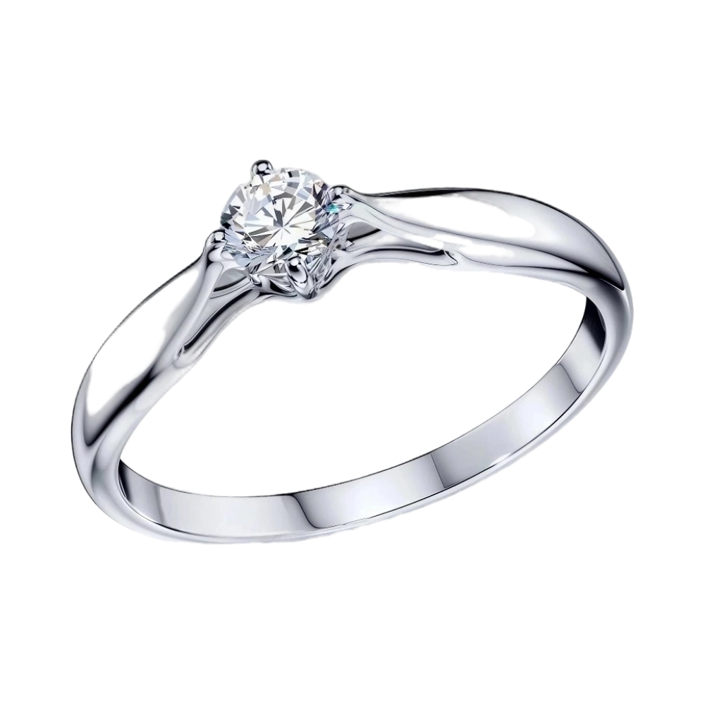 Ювелирное изделие - Кольцо помолвочное из белого золота с бриллиантом в магазине Best-Gold 149659