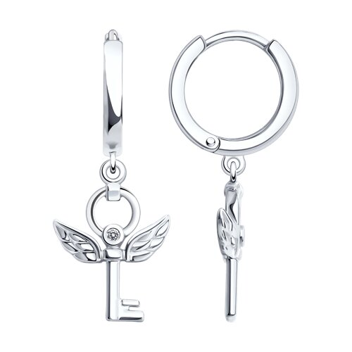 Серьги из серебра с фианитами Ювелирное изделие - Серьги из серебра с фианитами в магазине Best-Gold 032341