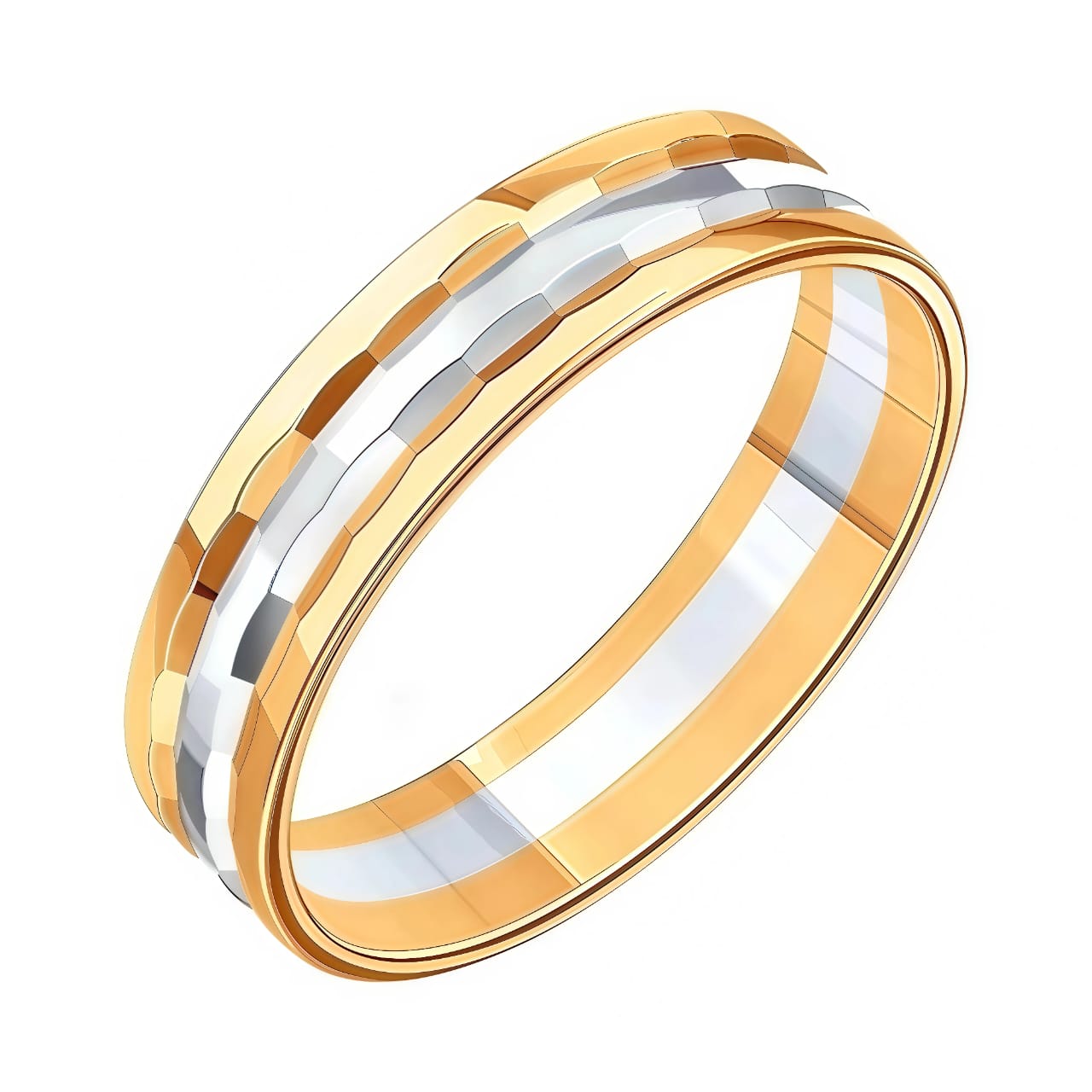 Ювелирное изделие - Обручальное кольцо из комбинированного золота в магазине Best-Gold 027162