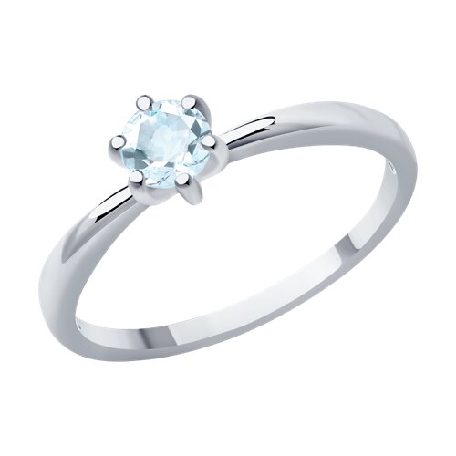 Кольцо из белого золота с аквамарином Ювелирное изделие - Кольцо из белого золота с аквамарином в магазине Best-Gold 144841