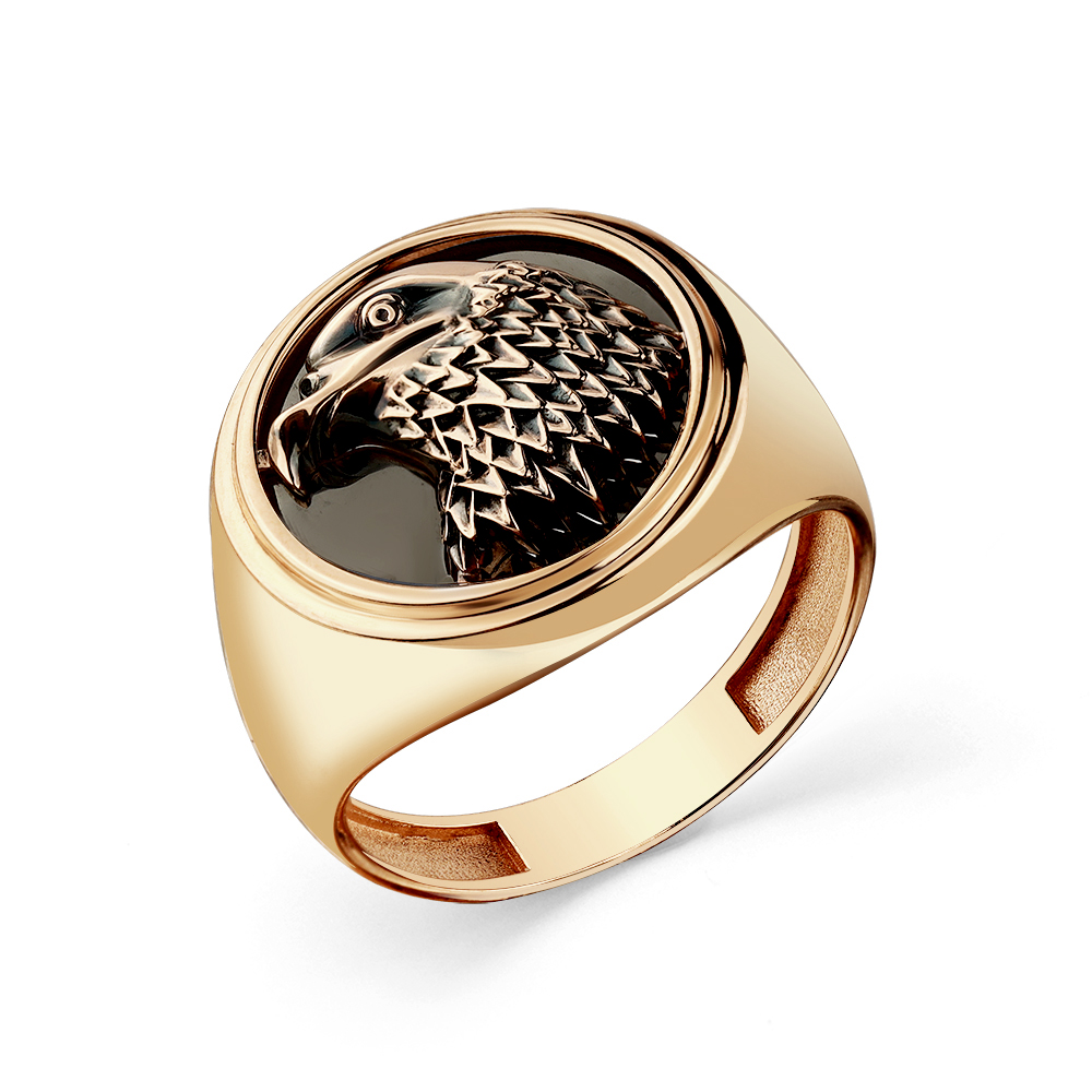 Ювелирное изделие - Кольцо из красного золота с эмалью в магазине Best-Gold 033682