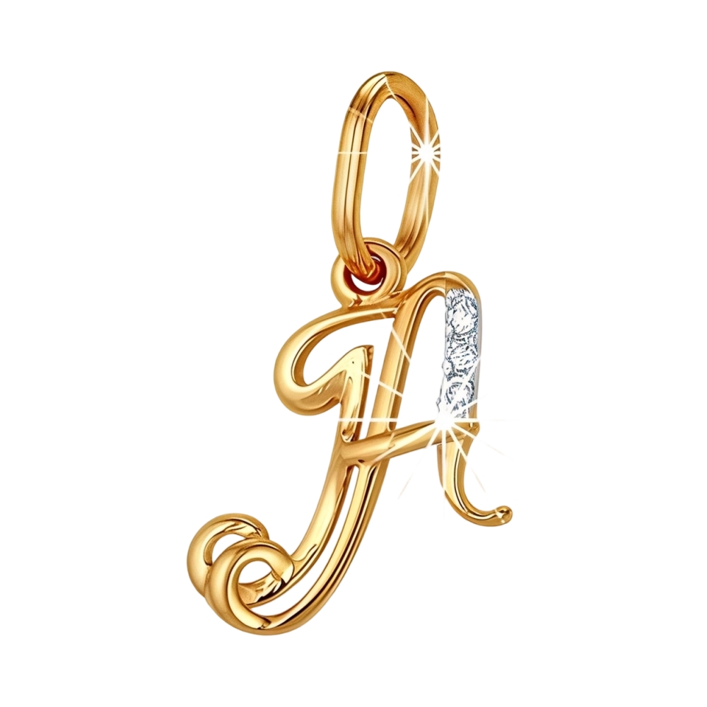 Ювелирное изделие - Подвеска из красного золота с фианитами в магазине Best-Gold 036244