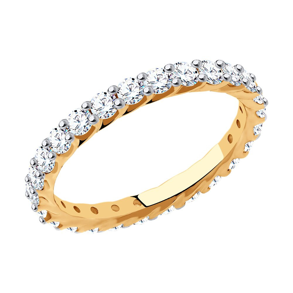 Кольцо из красного золота с фианитами Ювелирное изделие - Кольцо из красного золота с фианитами в магазине Best-Gold 041573