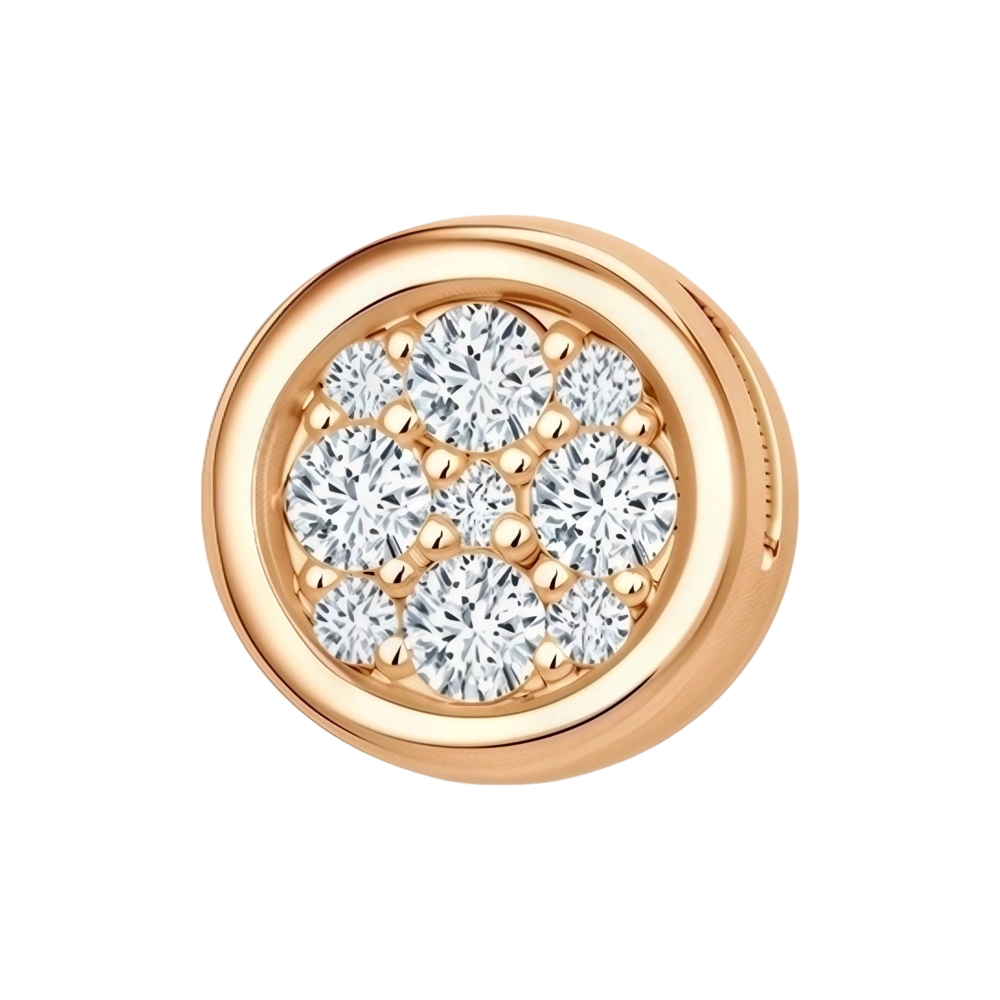 Ювелирное изделие - Подвеска из красного золота с бриллиантами в магазине Best-Gold 090009