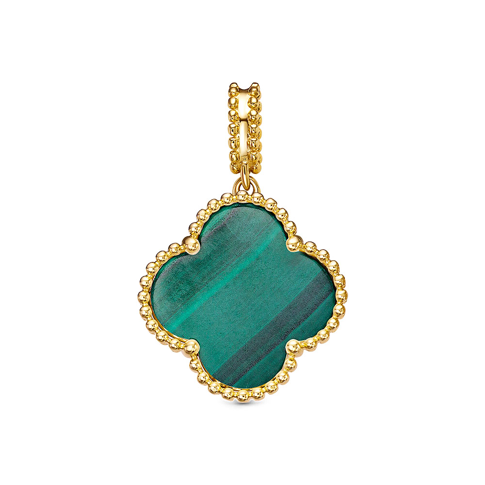 Ювелирное изделие - Подвеска из желтого золота с малахитом в магазине Best-Gold 153832
