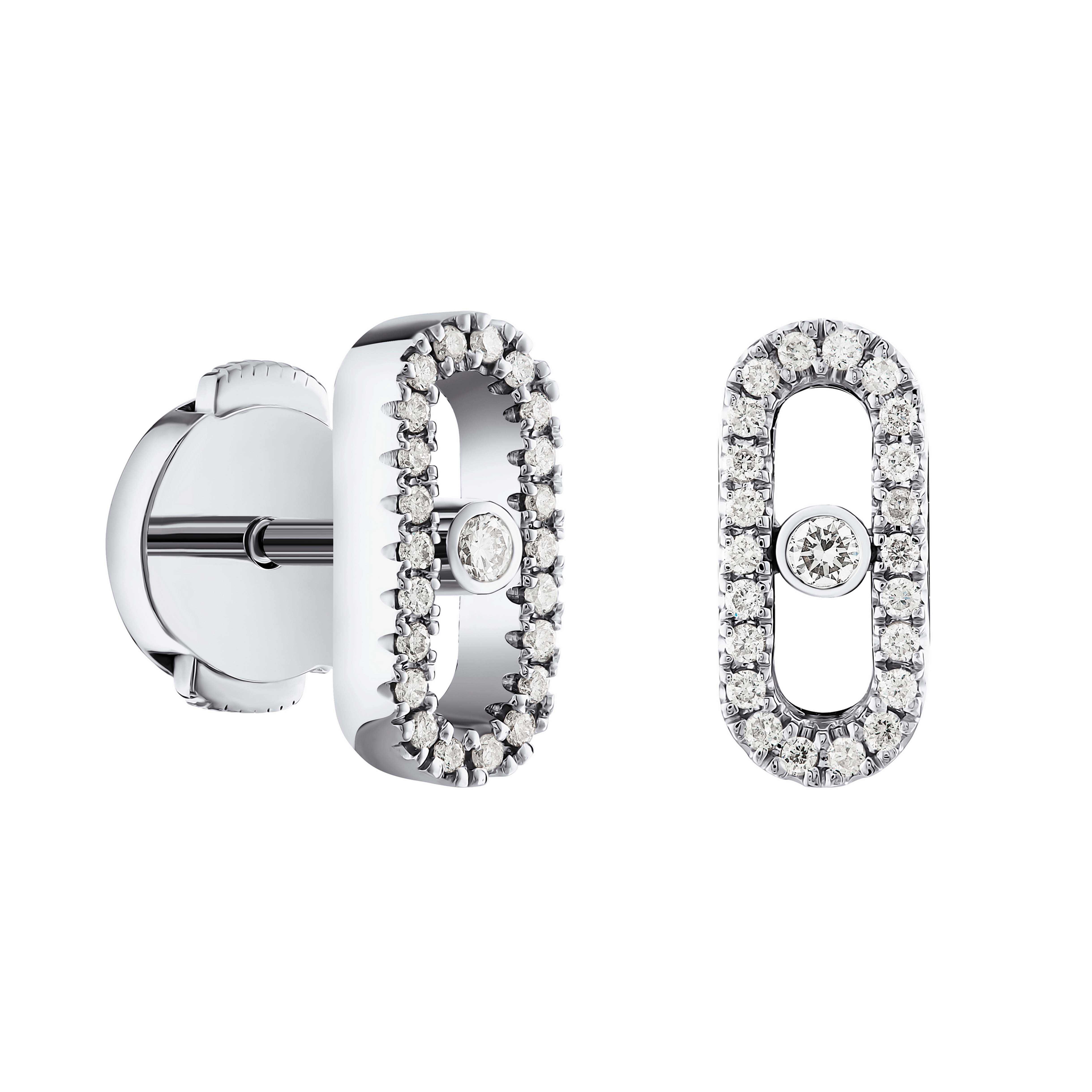 Серьги из белого золота с бриллиантами Ювелирное изделие - Серьги из белого золота с бриллиантами в магазине Best-Gold 127150