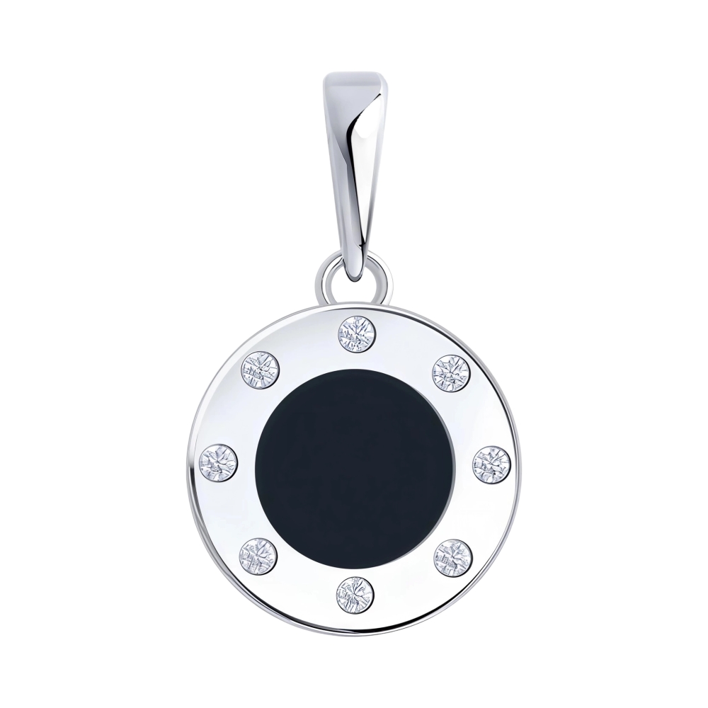 Ювелирное изделие - Подвеска из серебра с фианитами и эмалью в магазине Best-Gold 152862