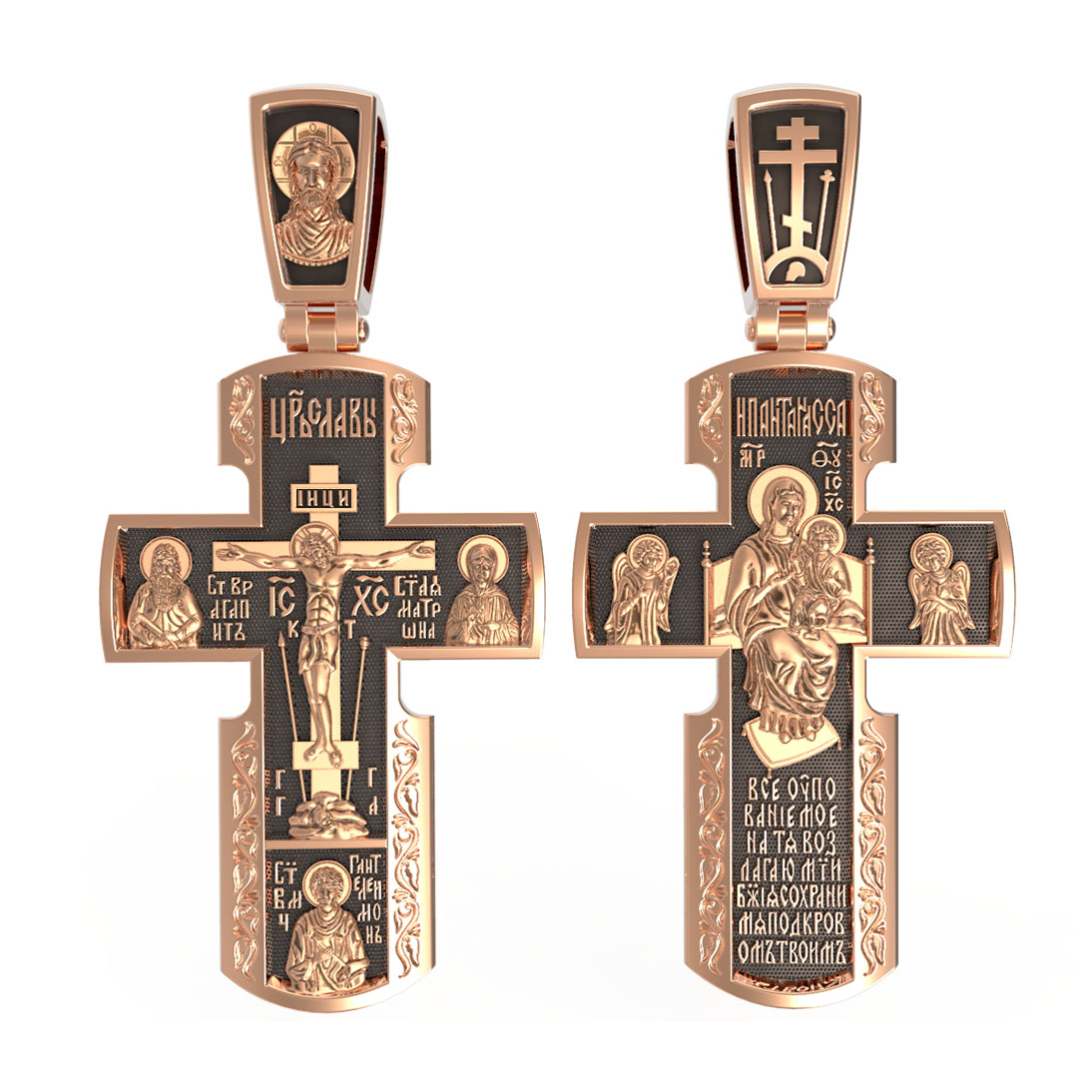 Крест из красного золота Ювелирное изделие - Крест из красного золота в магазине Best-Gold 155036