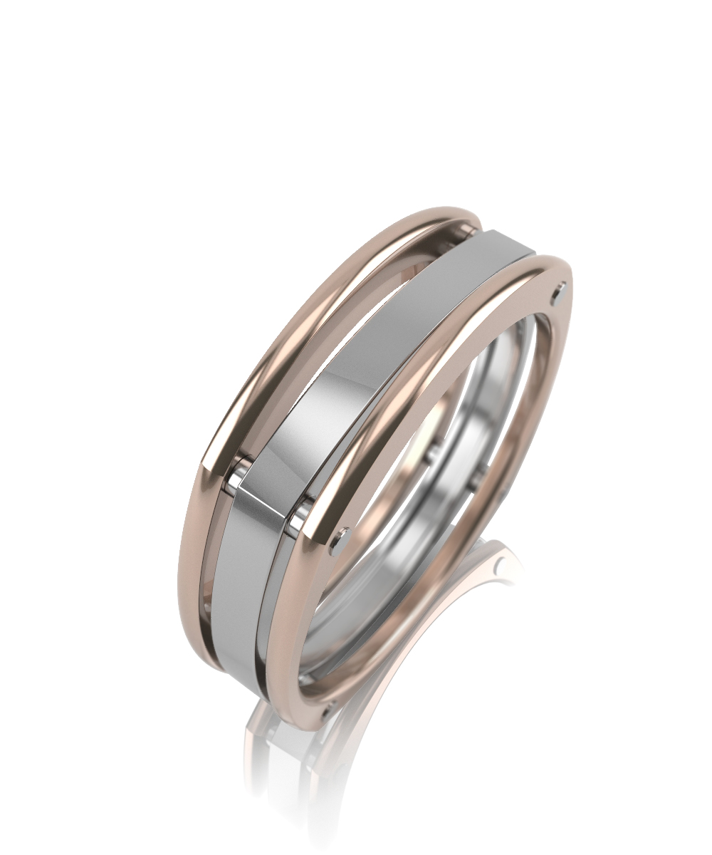 Обручальное кольцо из комбинированного золота Ювелирное изделие - Обручальное кольцо из комбинированного золота в магазине Best-Gold 124823