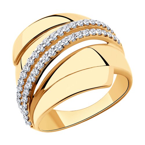 Кольцо из серебра с фианитами Ювелирное изделие - Кольцо из серебра с фианитами в магазине Best-Gold 027791