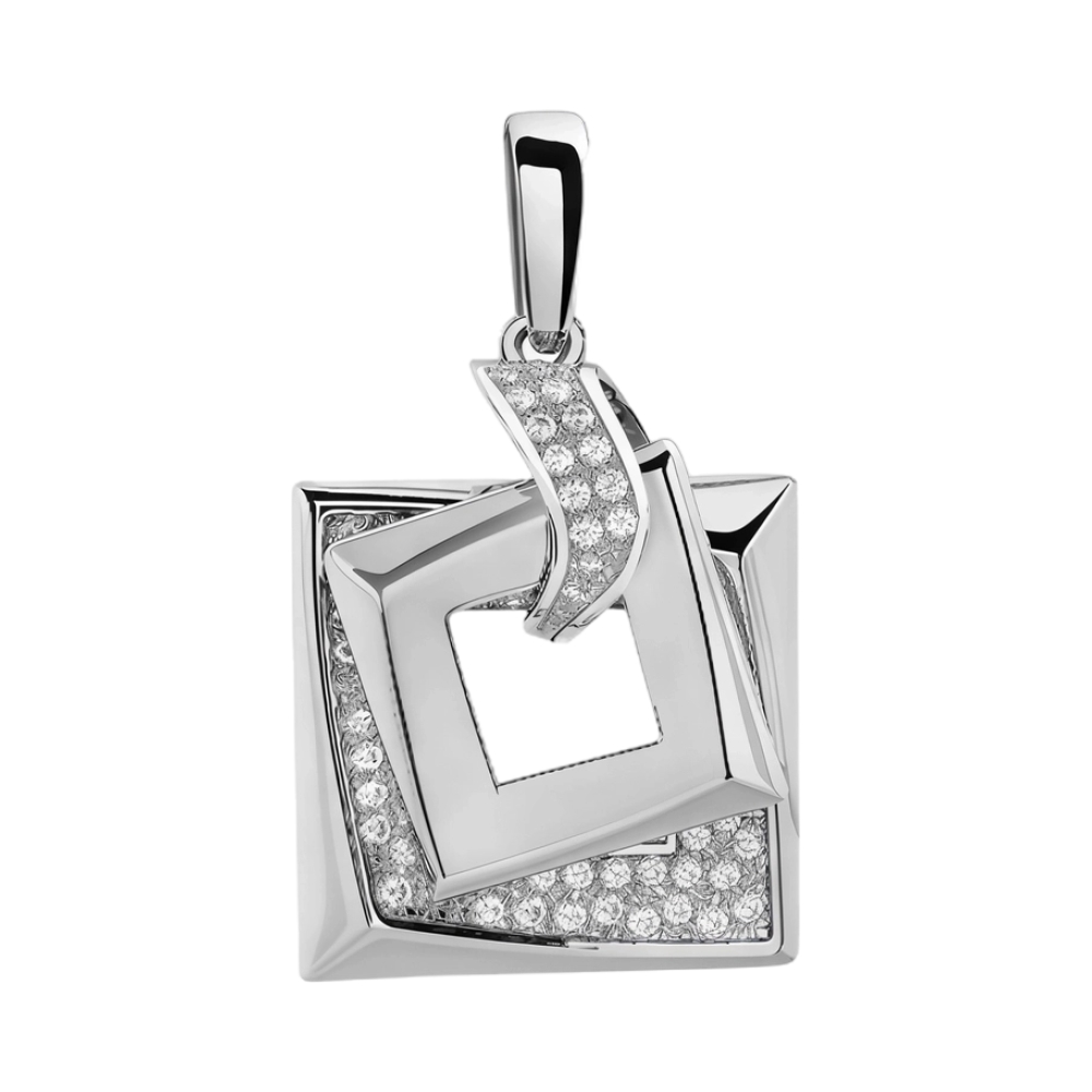 Ювелирное изделие - Подвеска из серебра с фианитами в магазине Best-Gold 123516