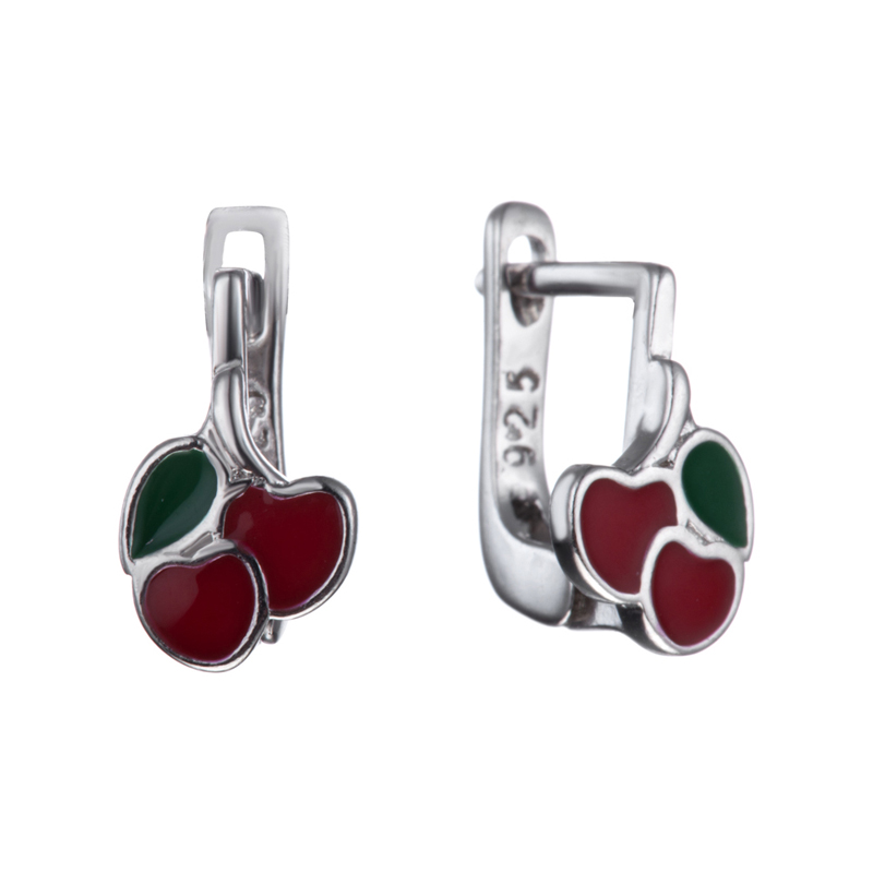 Серьги из серебра с эмалью Ювелирное изделие - Серьги из серебра с эмалью в магазине Best-Gold 129420