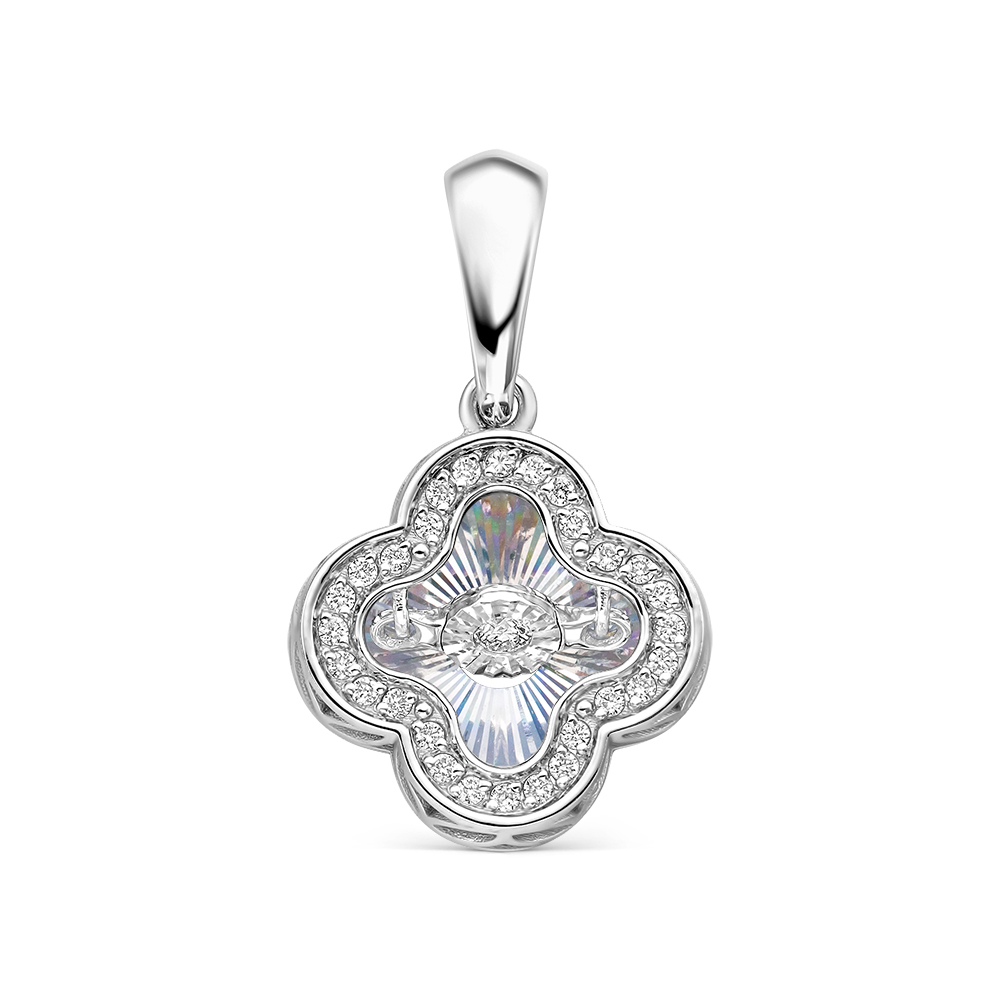 Подвеска из белого золота с бриллиантами