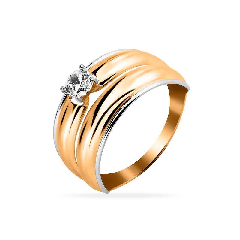 Ювелирное изделие - Кольцо из красного золота с фианитами в магазине Best-Gold 126725