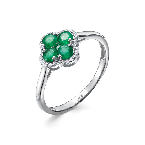 Ювелирное изделие - Кольцо из белого золота с бриллиантами в магазине Best-Gold 131477