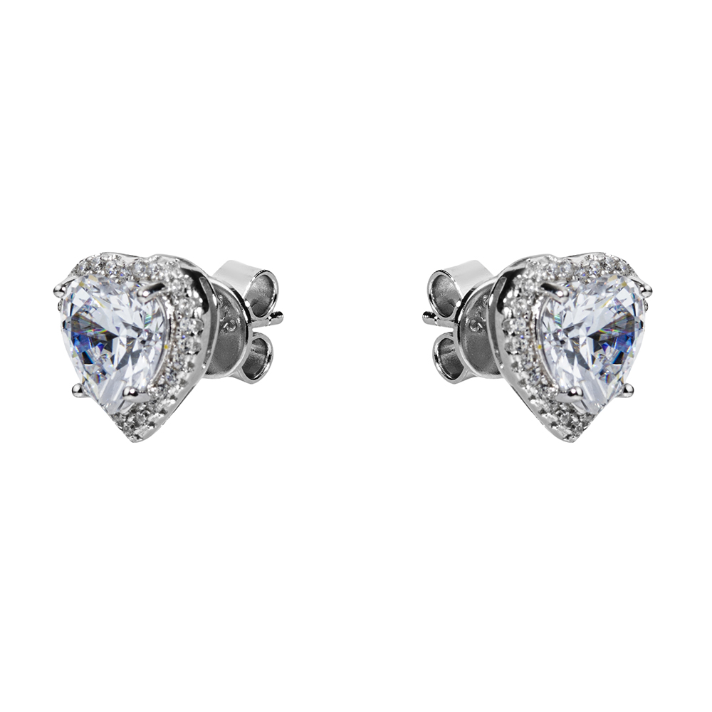 Серьги из серебра с цирконием Ювелирное изделие - Серьги из серебра с цирконием в магазине Best-Gold 029080