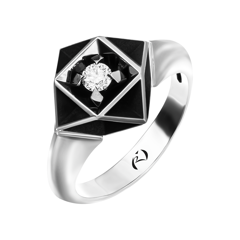 Кольцо из белого золота с бриллиантом Ювелирное изделие - Кольцо из белого золота с бриллиантом в магазине Best-Gold 151058