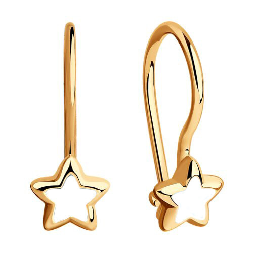 Серьги из красного золота с эмалью Ювелирное изделие - Серьги из красного золота с эмалью в магазине Best-Gold 060270