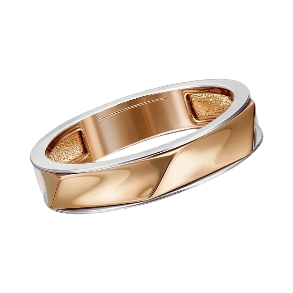 Кольцо обручальное из комбинированного золота Ювелирное изделие - Кольцо обручальное из комбинированного золота в магазине Best-Gold 156033