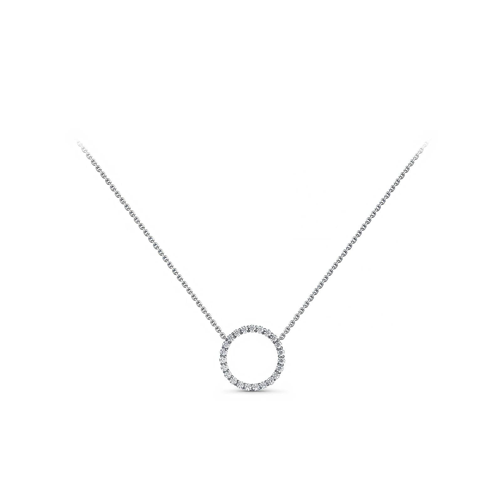 Колье из белого золота с фианитами Ювелирное изделие - Колье из белого золота с фианитами в магазине Best-Gold 076635