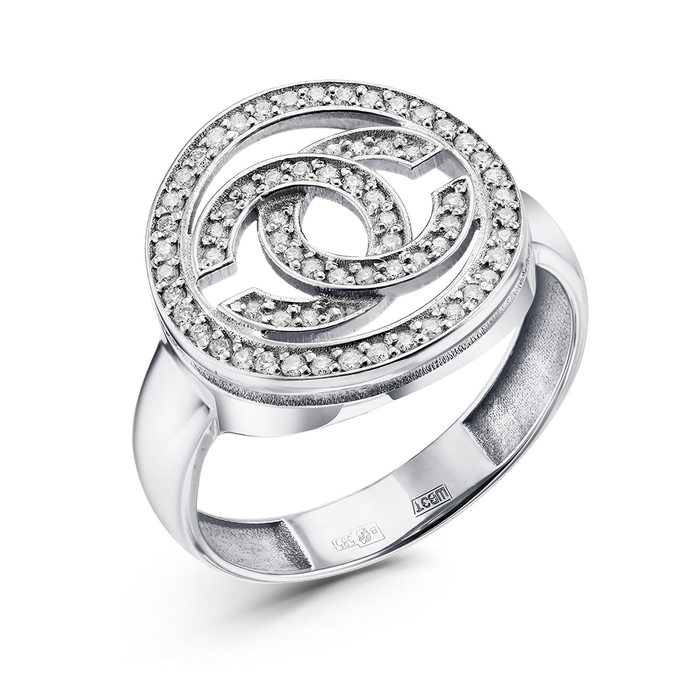 Кольцо из серебра с фианитом Ювелирное изделие - Кольцо из серебра с фианитом в магазине Best-Gold 107255