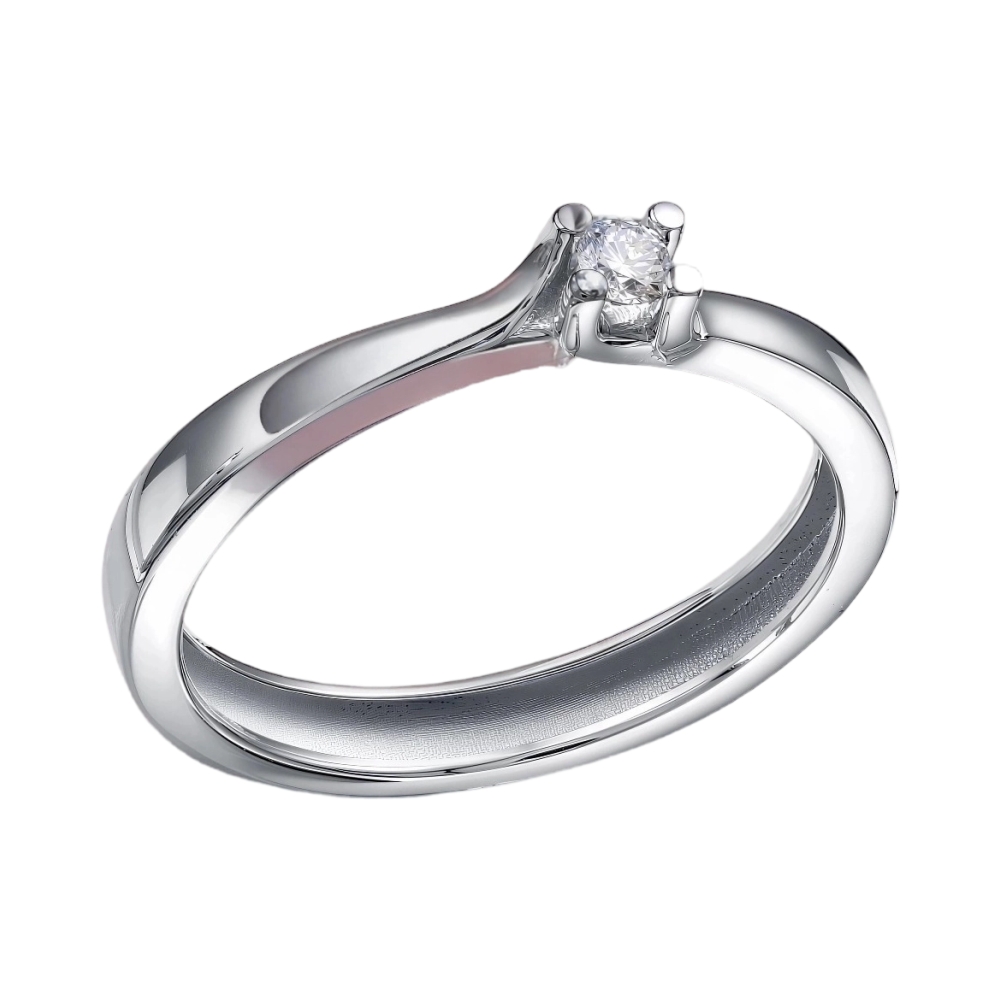 Кольцо помолвочное из белого золота с бриллиантом Ювелирное изделие - Кольцо помолвочное из белого золота с бриллиантом в магазине Best-Gold 109310