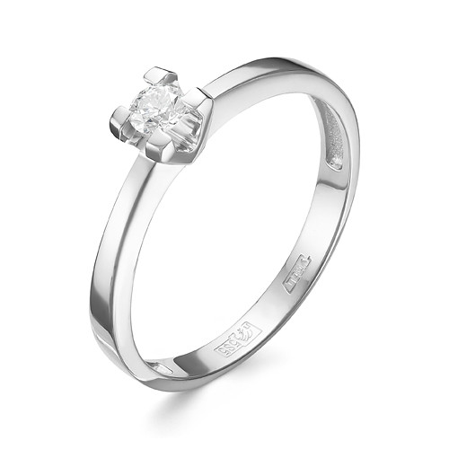 Кольцо помолвочное из белого золота с бриллиантом Ювелирное изделие - Кольцо помолвочное из белого золота с бриллиантом в магазине Best-Gold 082517