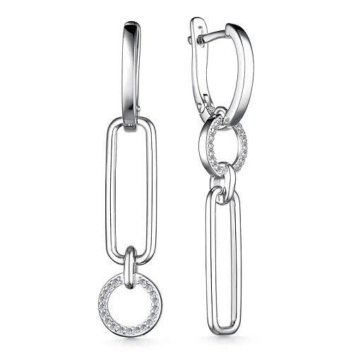 Серьги из серебра с фианитами Ювелирное изделие - Серьги из серебра с фианитами в магазине Best-Gold 134755