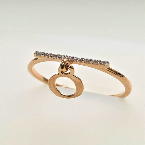 Ювелирное изделие - Кольцо из красного золота с фианитами в магазине Best-Gold 027892